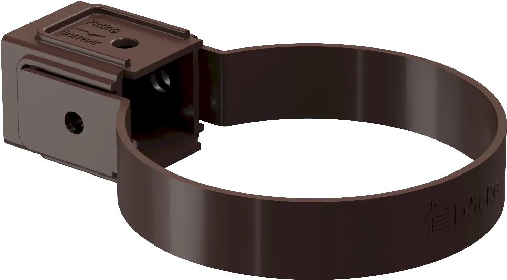 Хомут трубы d80 мм Docke Standard, Тёмно-коричневый (RAL8019)