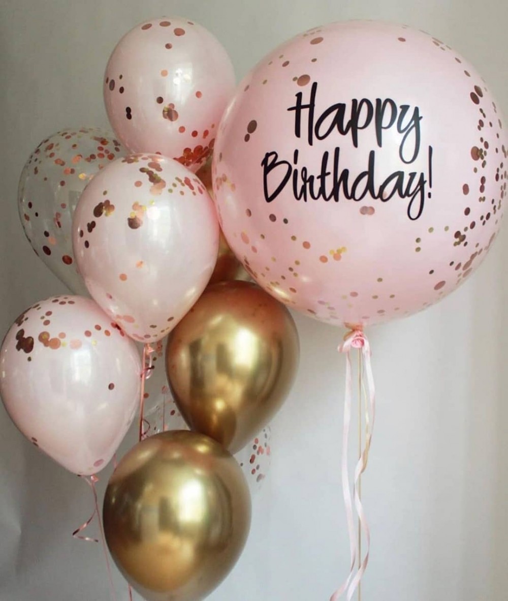 Шары Happy Birthday и связка из 8 шаров 