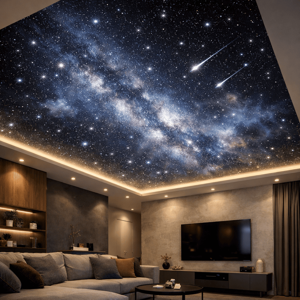 натяжной потолок с точечными светильниками с точечными светильниками