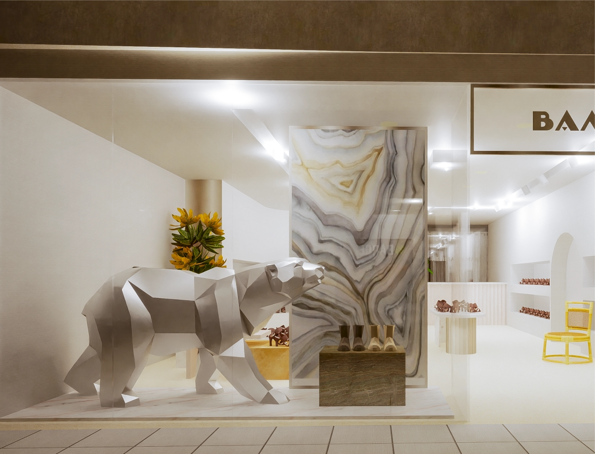 Медведь со щитом Полигональная фигура Медведь со щитом