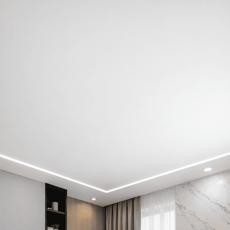 натяжной потолок с точечными светильниками с точечными светильниками