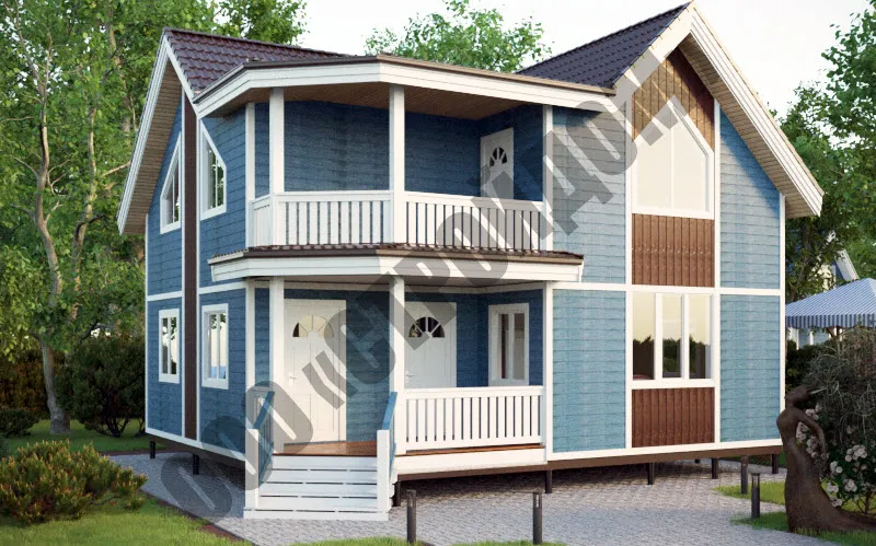 Каркасный Дом ЛАДОГА 8х9