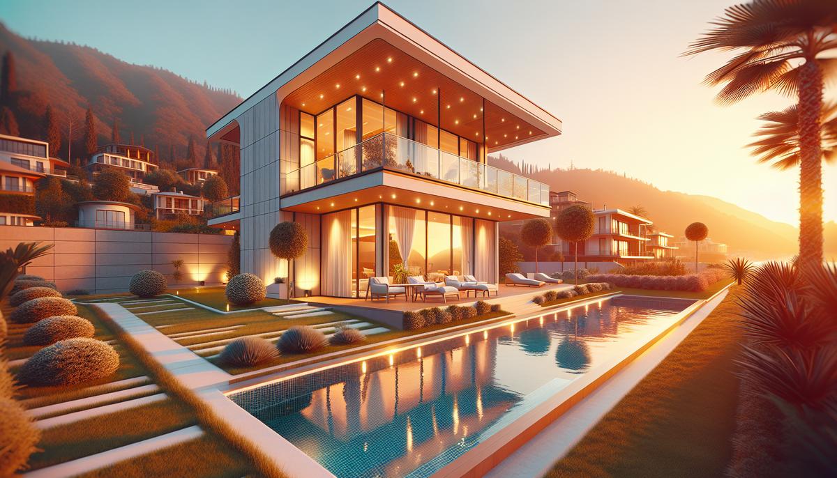 Дом с бассейном в Батуми на фоне моря