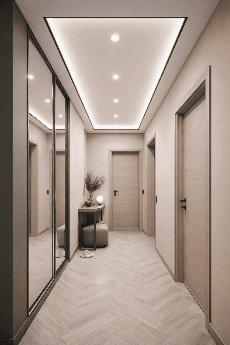 натяжной потолок с точечными светильниками с точечными светильниками