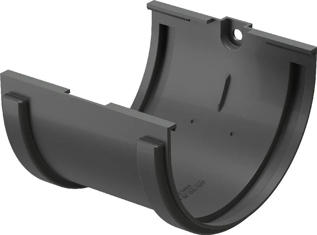 Соединитель желобов d120 мм Docke Standard, Серый (RAL7024)