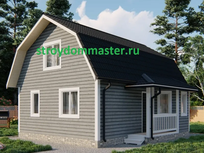 ГОСТЕВОЙ ДОМ ДОМ 6Х8М. С МАНСАРДОЙ №2