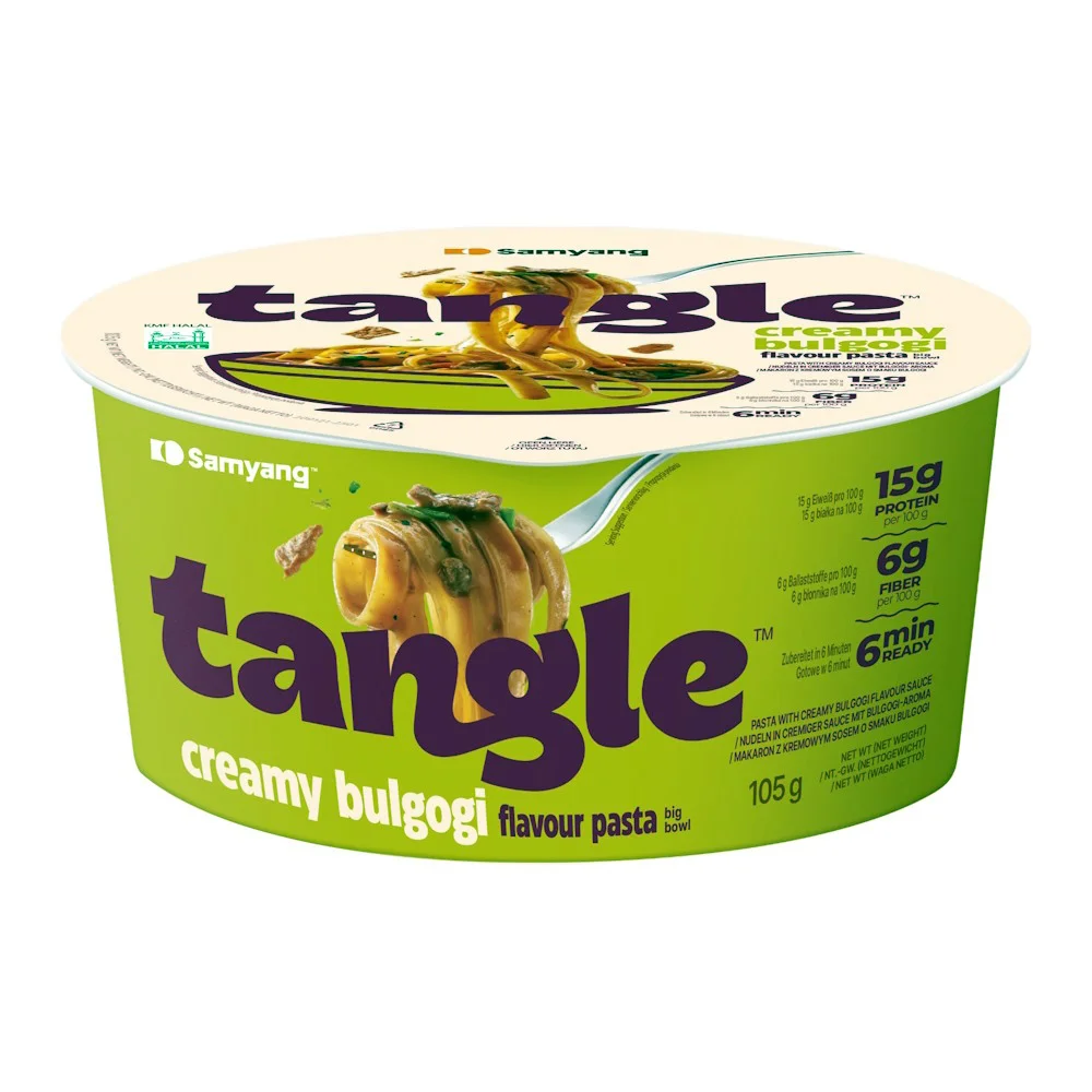 Лапша TANGLE со сливочным соусом "Булькоги" в чашке за 255 рублей