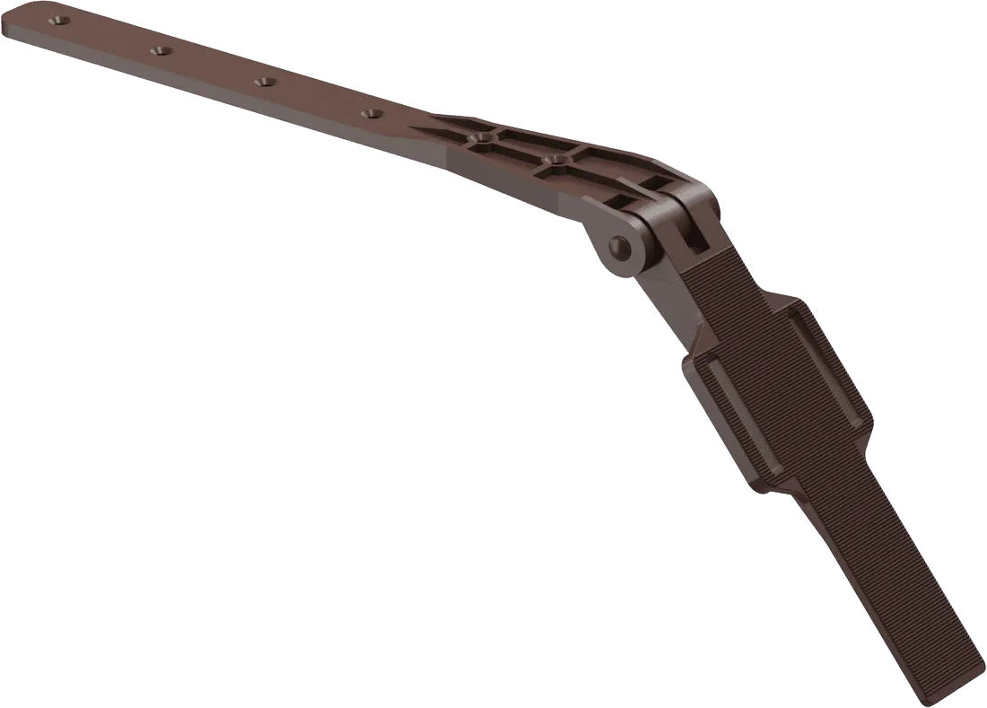 Крепление регулируемое для кронштейна жёлоба d85 мм Docke Premium, Шоколад (RAL8019)