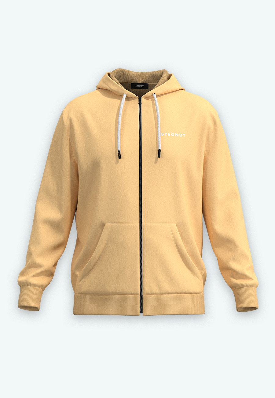 Худи на молнии мужской Худи на молнии цвет абрикосовый