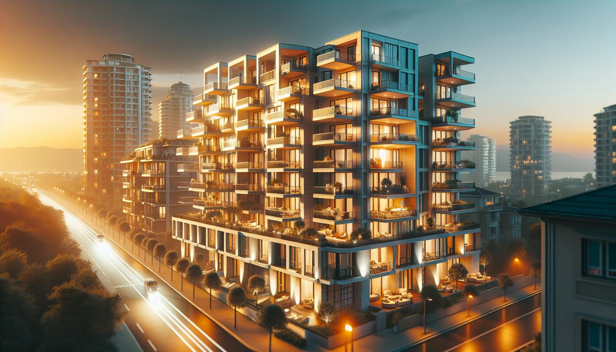 Жилой дом в Батуми с балконами и видом на город