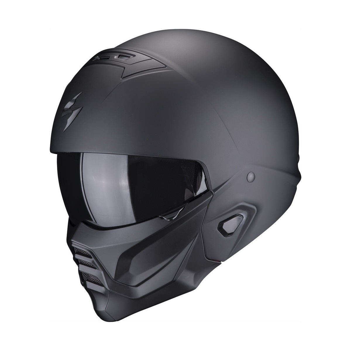 Открытый мотошлем SCORPION EXO-Combat II Solid Matt Black — оригинал с сертификатом ECE