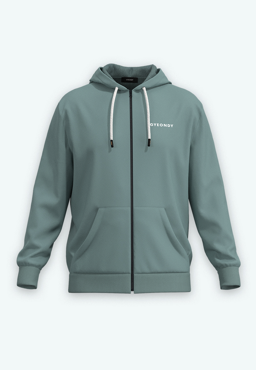 Худи на молнии мужские Худи на молнии цвет серо-голубой