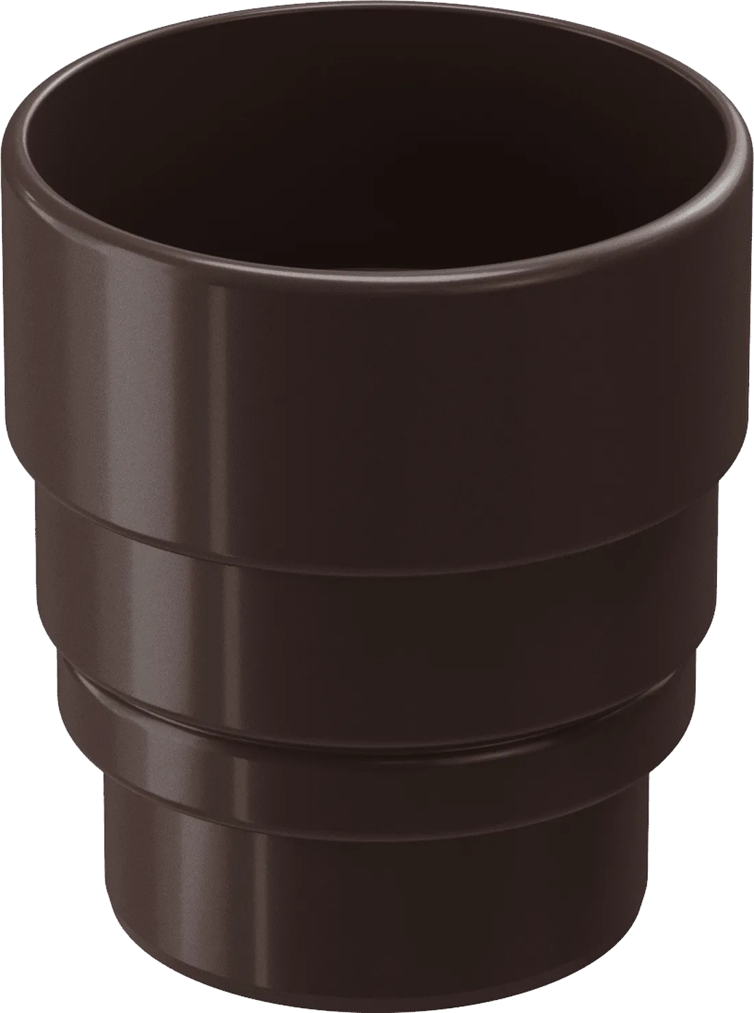 Муфта трубы переходник d100 мм Docke Lux/Premium, Шоколад (RAL8019)