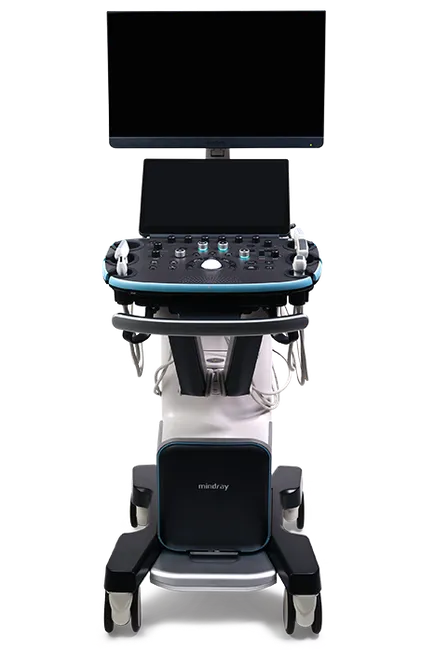 Портативный УЗИ-аппарат SonoScape S2N Ультразвуковой аппарат SonoScape S2N с клавиатурой и дисплеем, отображающим данные диагностики