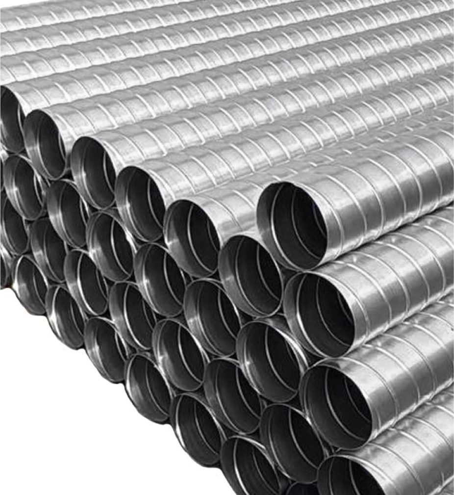 Элементы для воздуховодов из оцинкованной стали. Воздуховоды спирально-навивные