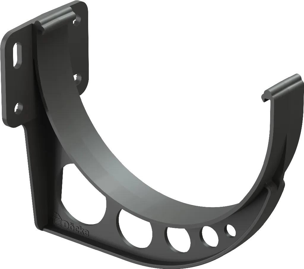 Кронштейн жёлоба d120 мм Docke Standard, Серый (RAL7024)