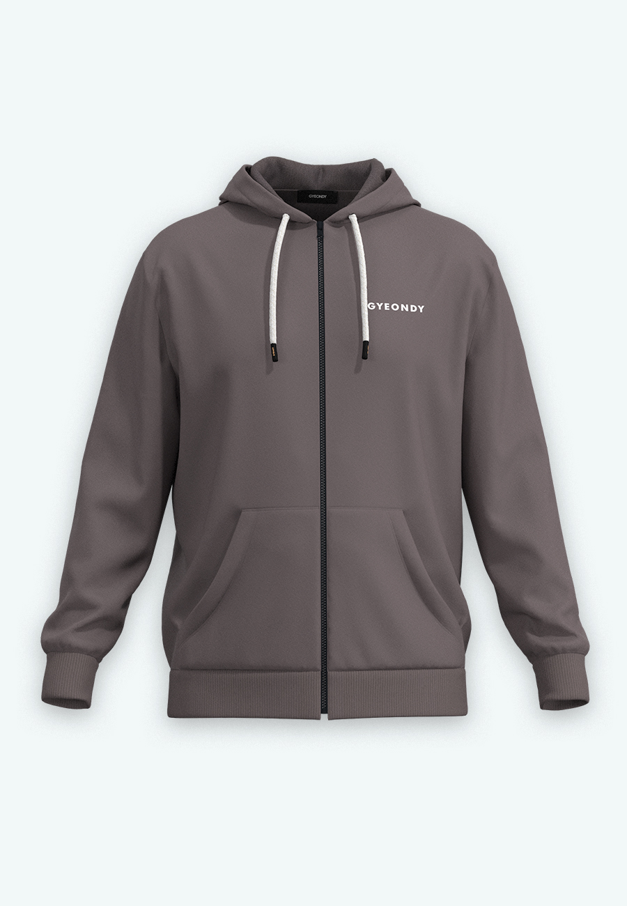 Худи на молнии мужские Худи на молнии серо-сливовый