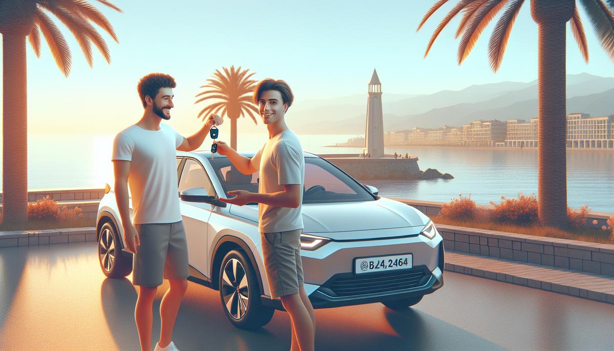 Аренда автомобиля в Батуми: автомобиль у набережной