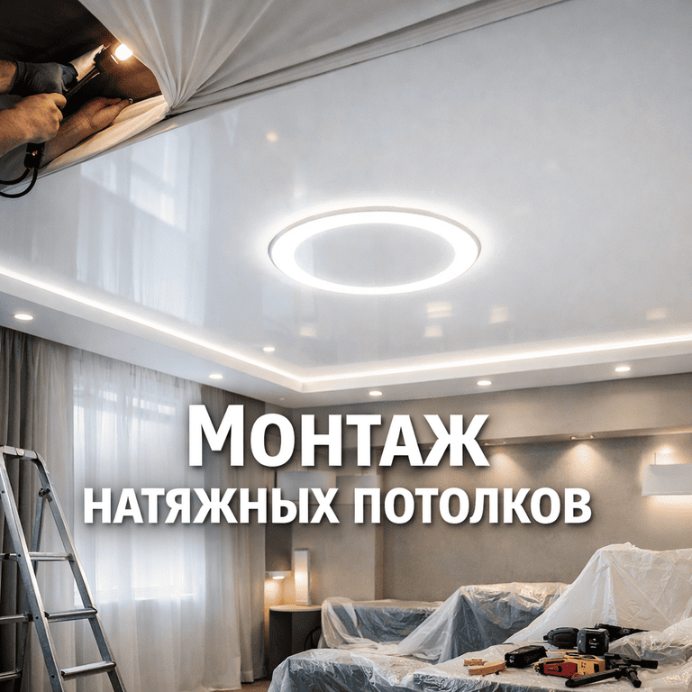 натяжной потолок с точечными светильниками с точечными светильниками