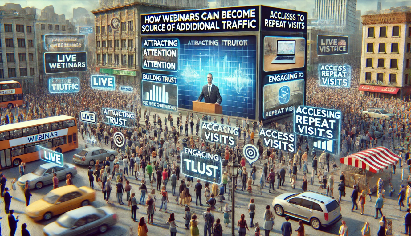 В статье рассматривается, как вебинары могут стать мощным источником дополнительного трафика для вашего сайта. Узнайте, как использовать вебинары для привлечения новых клиентов и улучшения SEO.