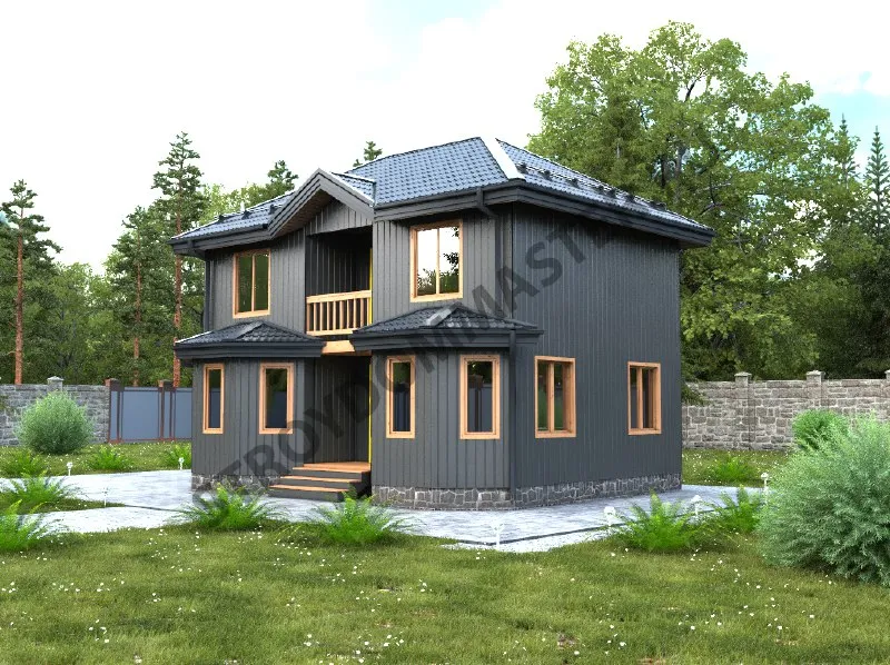 двухэтажный каркасный дом под ключ цена