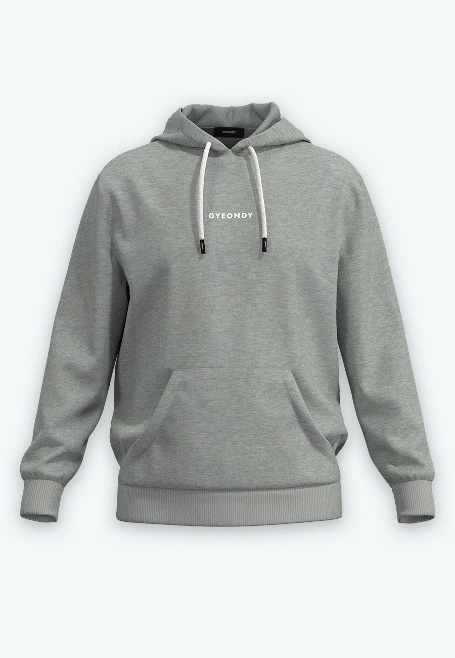 Худи мужской Худи цвет серый-меланж