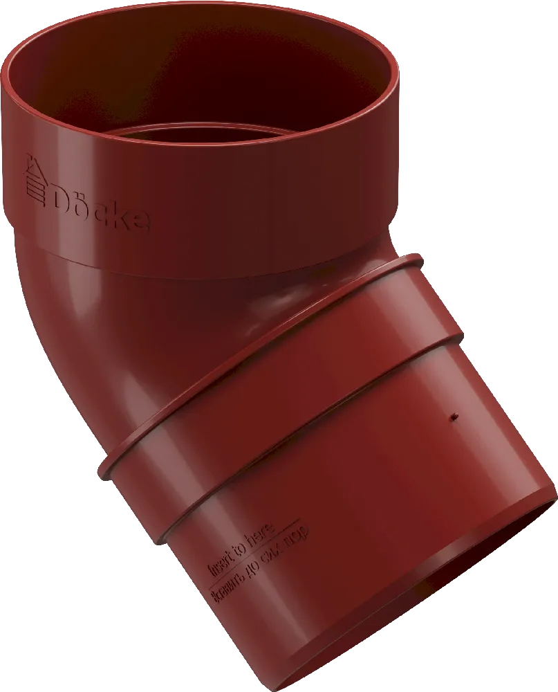 Колено 45° d80 мм Docke Standard, Красный (RAL3005)