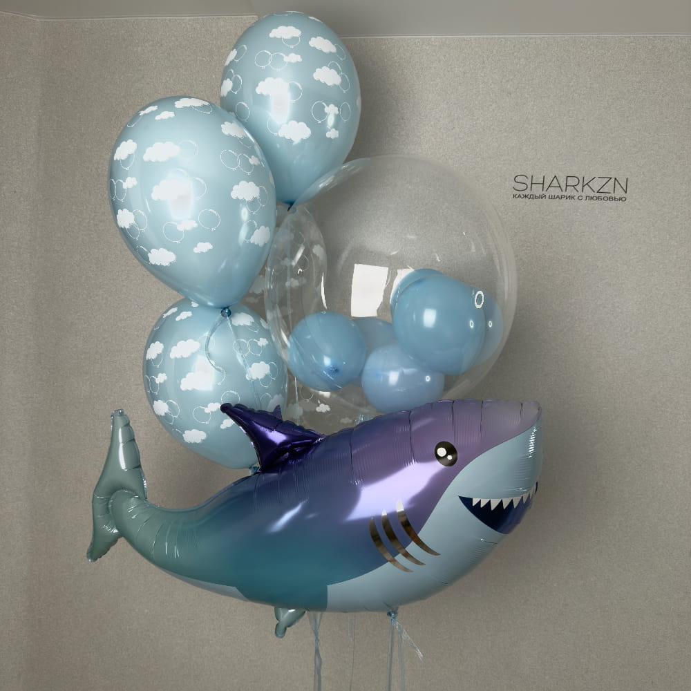 Фигура Акула, Баблс и связка из 4 шаров