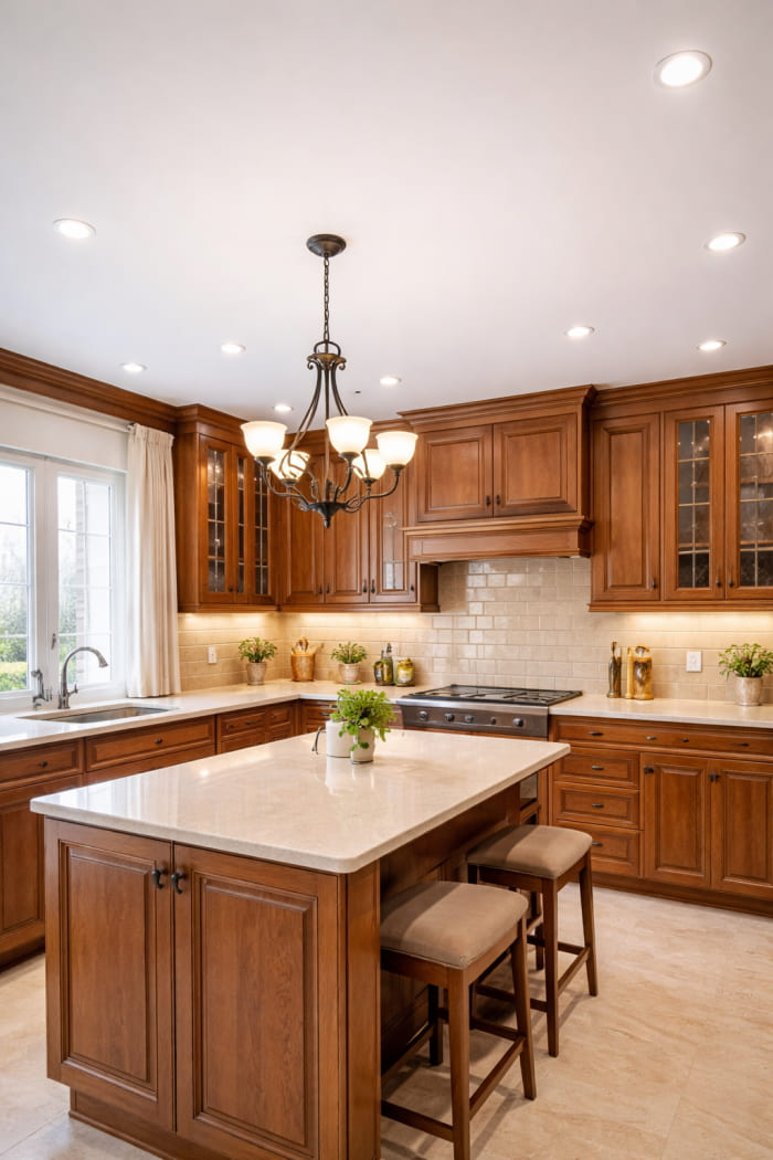 Матовые натяжные потолки для кухни