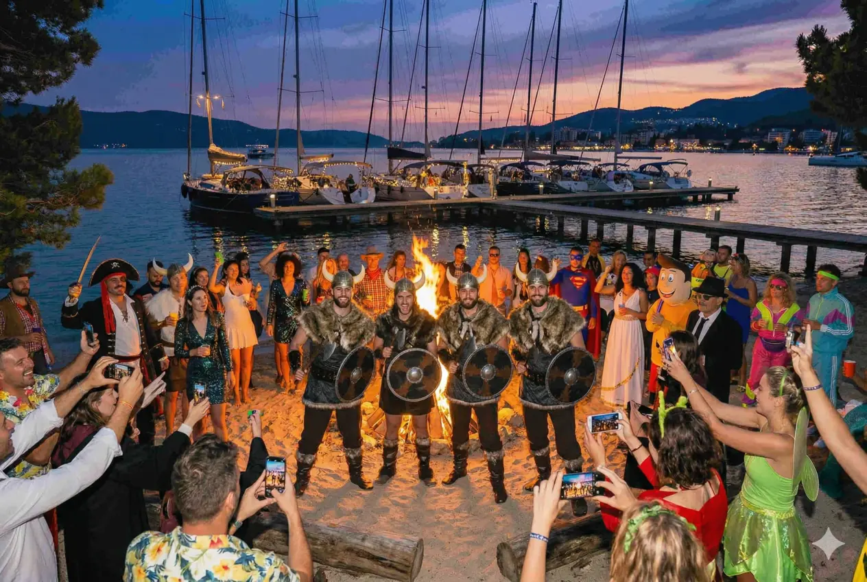 Яхтенная флотилия под присмотром Яхтенная флотилия под присмотром