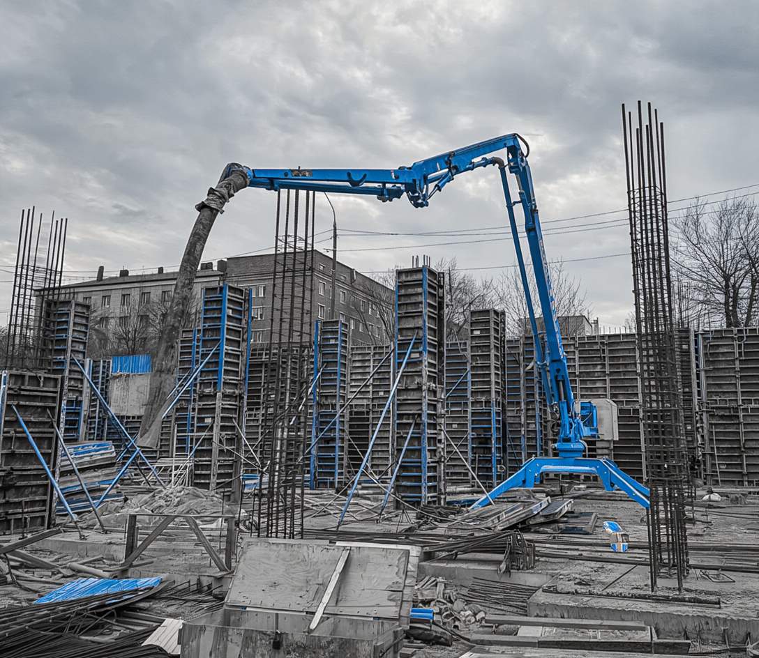 Крупный план узлов сборки и сервисных компонентов