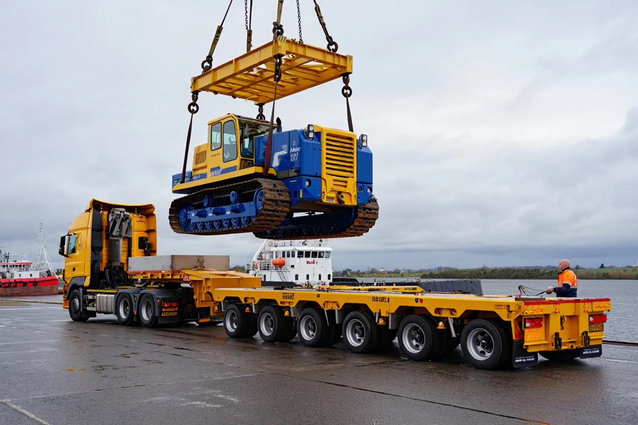 Перевозка строительной техники: Как организовать доставку негабарита по России