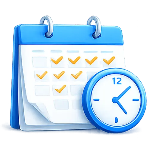 Договор и сроки: фиксируем этапы работ и ответственность Календарь и часы