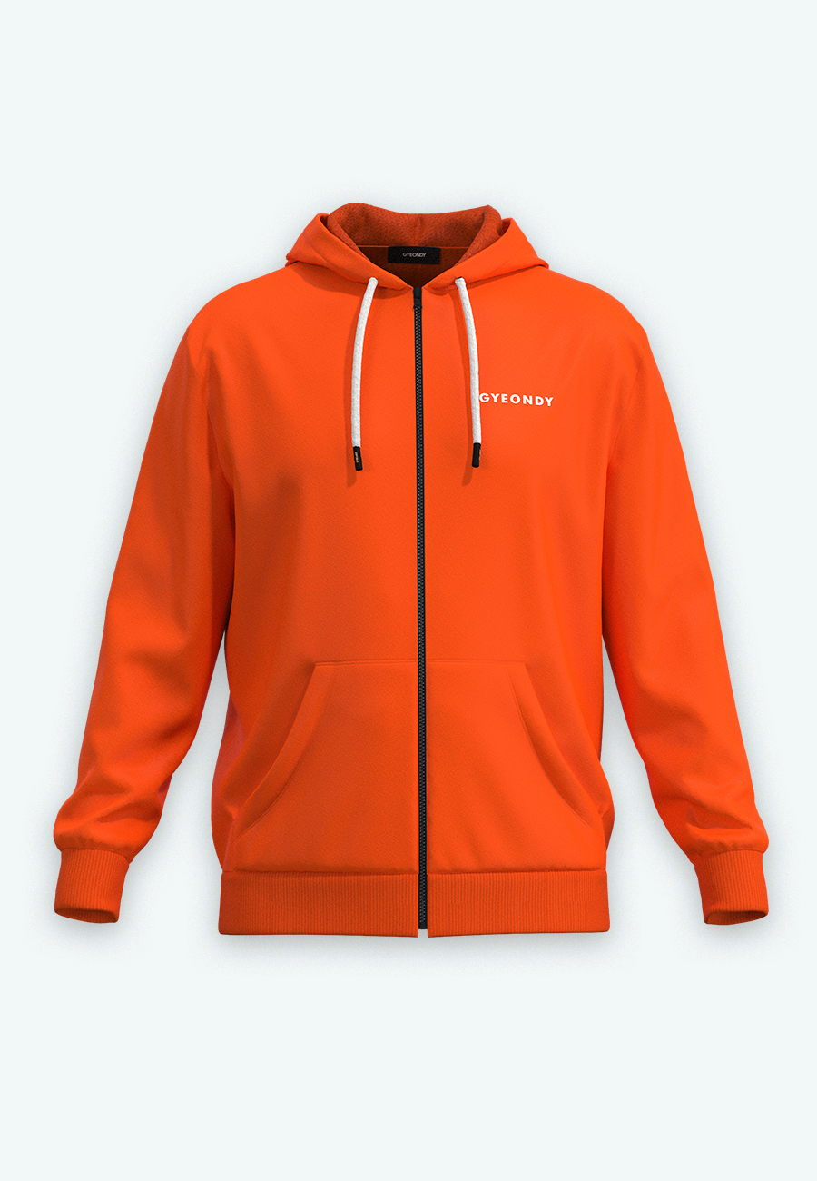 Худи на молнии мужские Худи на молнии цвет оранжевый