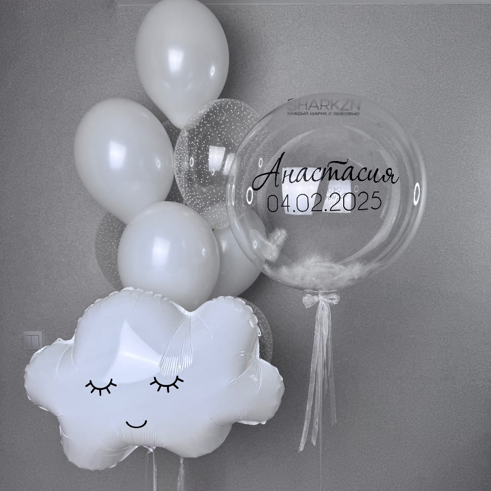 Воздушное оформление на выписку с Баблсом и Метрикой