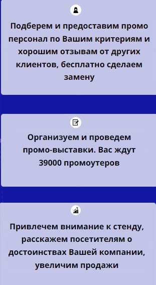 Описание организации промо-выставки 1