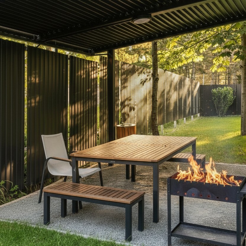 мангал в отеле Россиянка