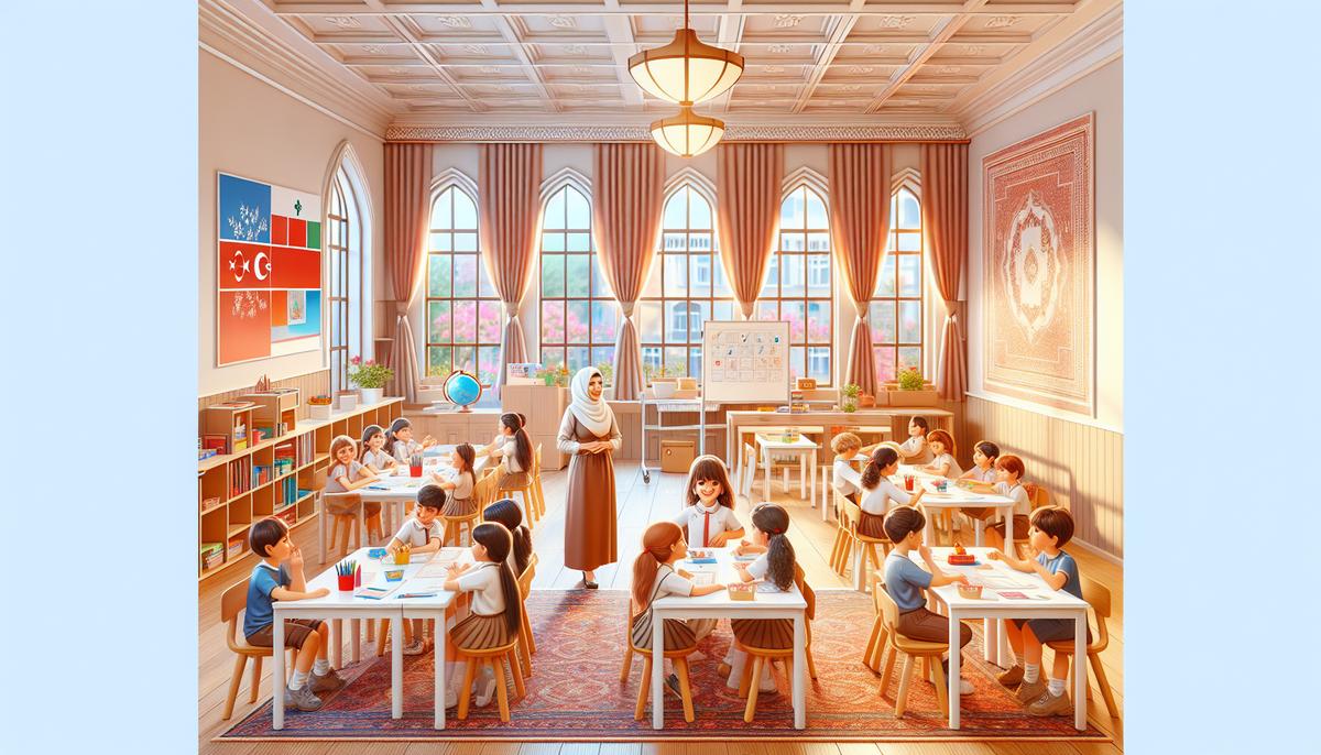 Дети в детском саду и школьный класс в Батуми