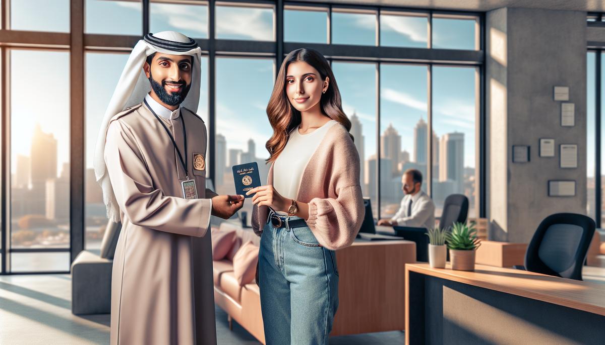 Как получить водительские права в Грузии Человек получает водительские права в Грузии на фоне городской сцены