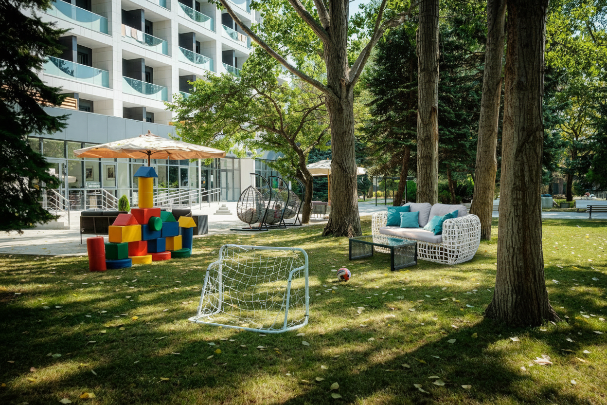 спортивные зоны отеля Россиянка