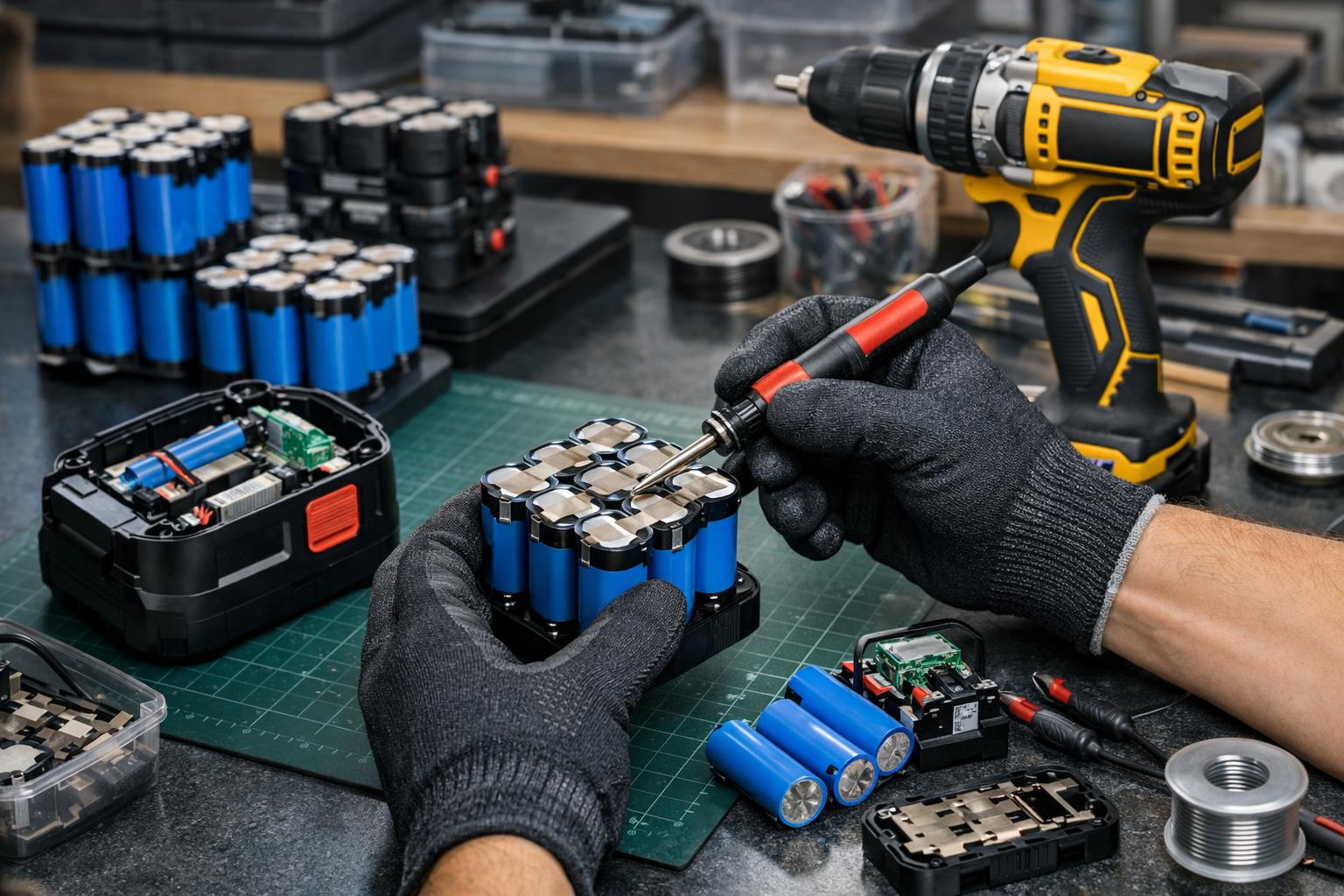 Сборка литиевых батарей для шуруповерта на заказ - пошагово Сборка литиевых батарей для шуруповерта на заказ - пошагово