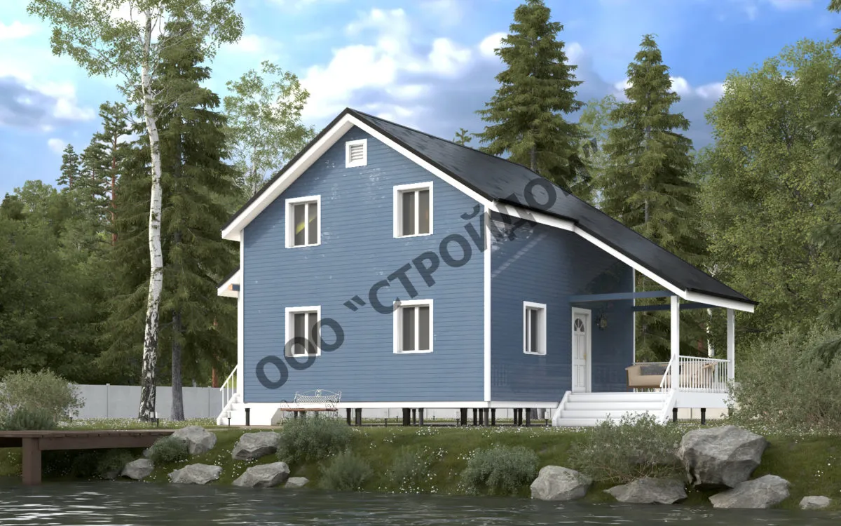 Каркасный Дом НЕВА 8х12,5