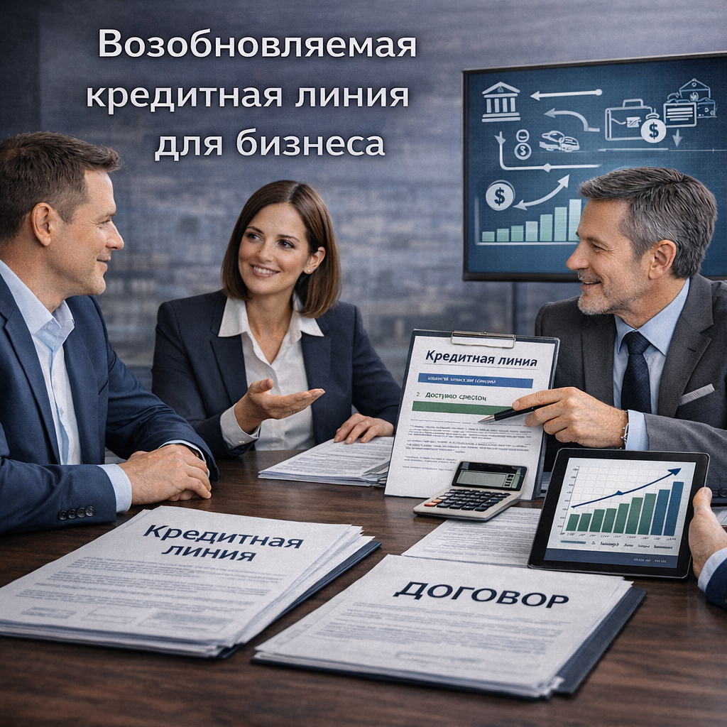 открытие возобновляемой кредитной линии кредитная линия для ООО и ИП, кредитный брокер для бизнеса