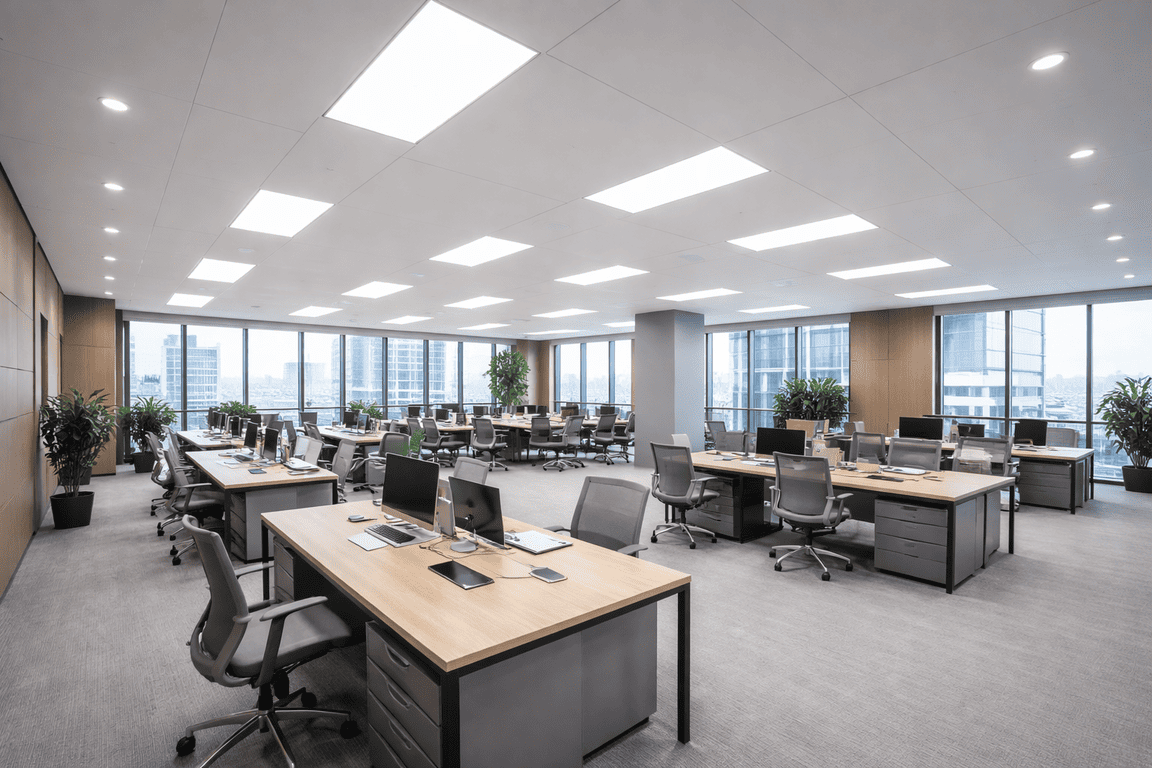 натяжной потолок с точечными светильниками с точечными светильниками