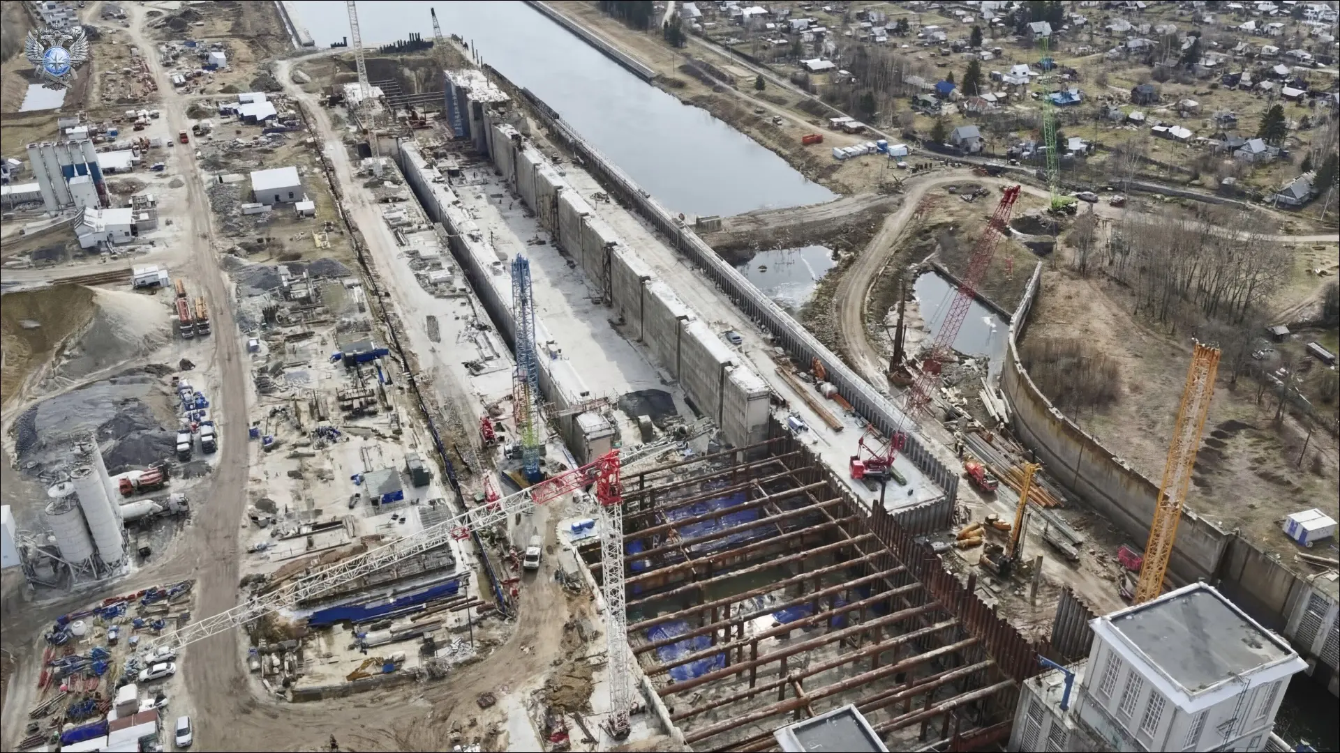 Строительная готовность Городецкого гидроузла составляет 75%