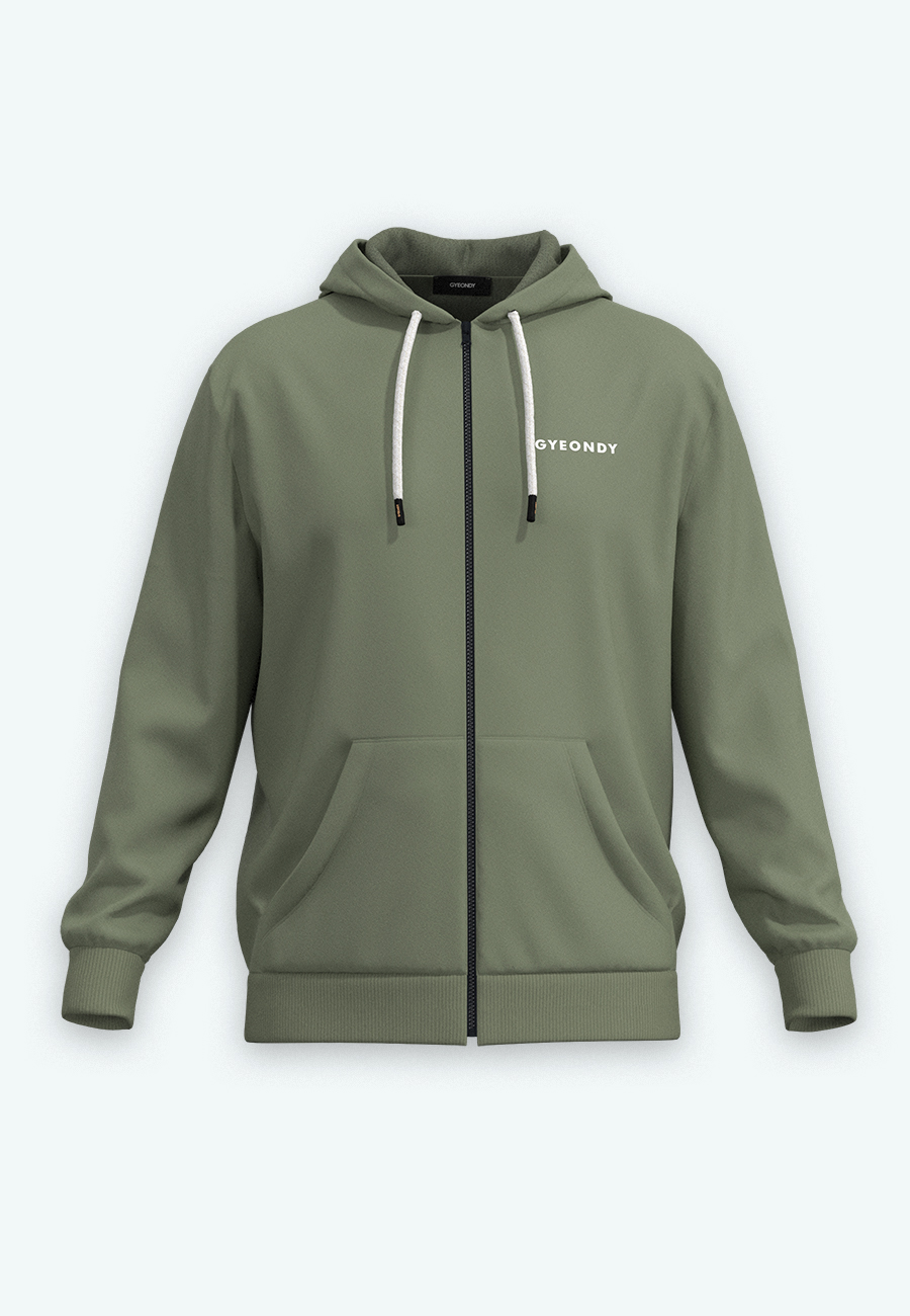 Худи на молнии мужские Худи на молнии цвет светлый-хаки