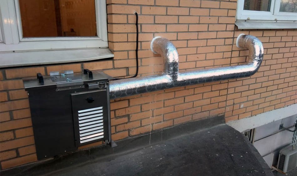 Приточная установка с внешним блоком