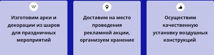 Описание организации по предоставлению конструкций из шаров