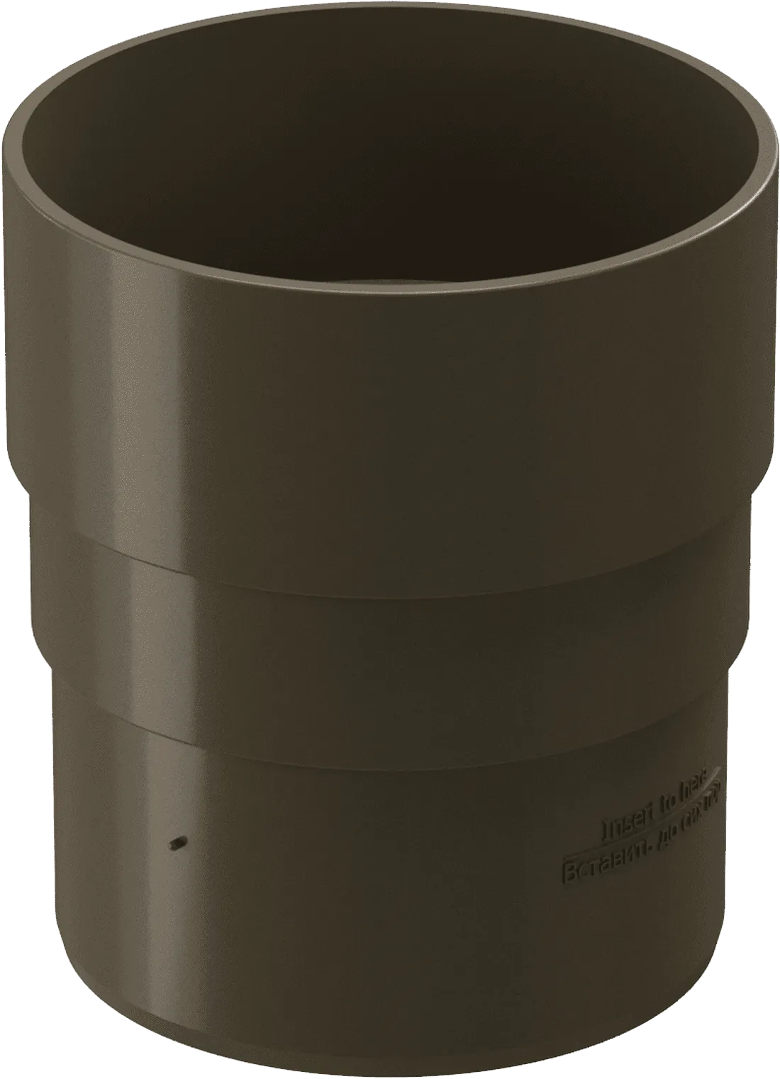 Муфта трубы d85 мм Docke Premium, Каштан (RAL8017)