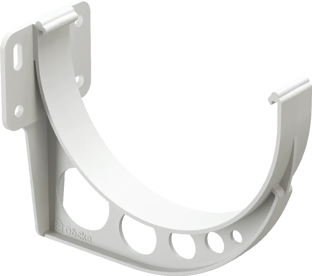 Кронштейн жёлоба d120 мм Docke Standard, Белый (RAL9003)